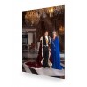 Willem-Alexander met mantel en Maxima